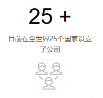 目前在全世界25個(gè)國(guó)家設(shè)立了公司 